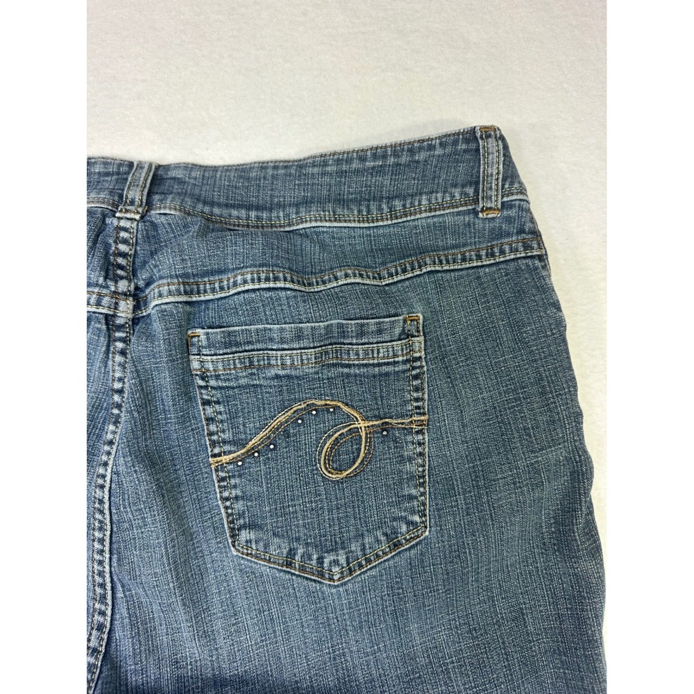 Riders by Lee Womens 18WM Medium Wash Straight Leg Jeans Blue Denim Stretch - Picture 9 of 9